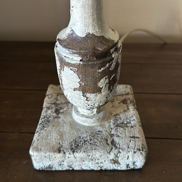 A’Homestead Shoppe, Inc white washed distressed Paisley Striped black white lamp - Picture 11 of 15